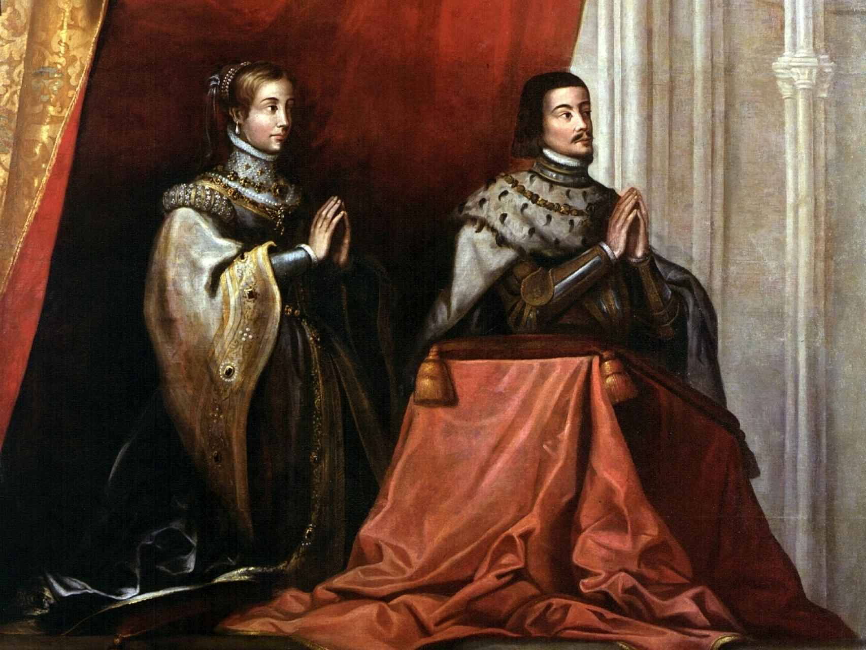 'Los Reyes Católicos bajo un dosel', lienzo anónimo del siglo XVII.