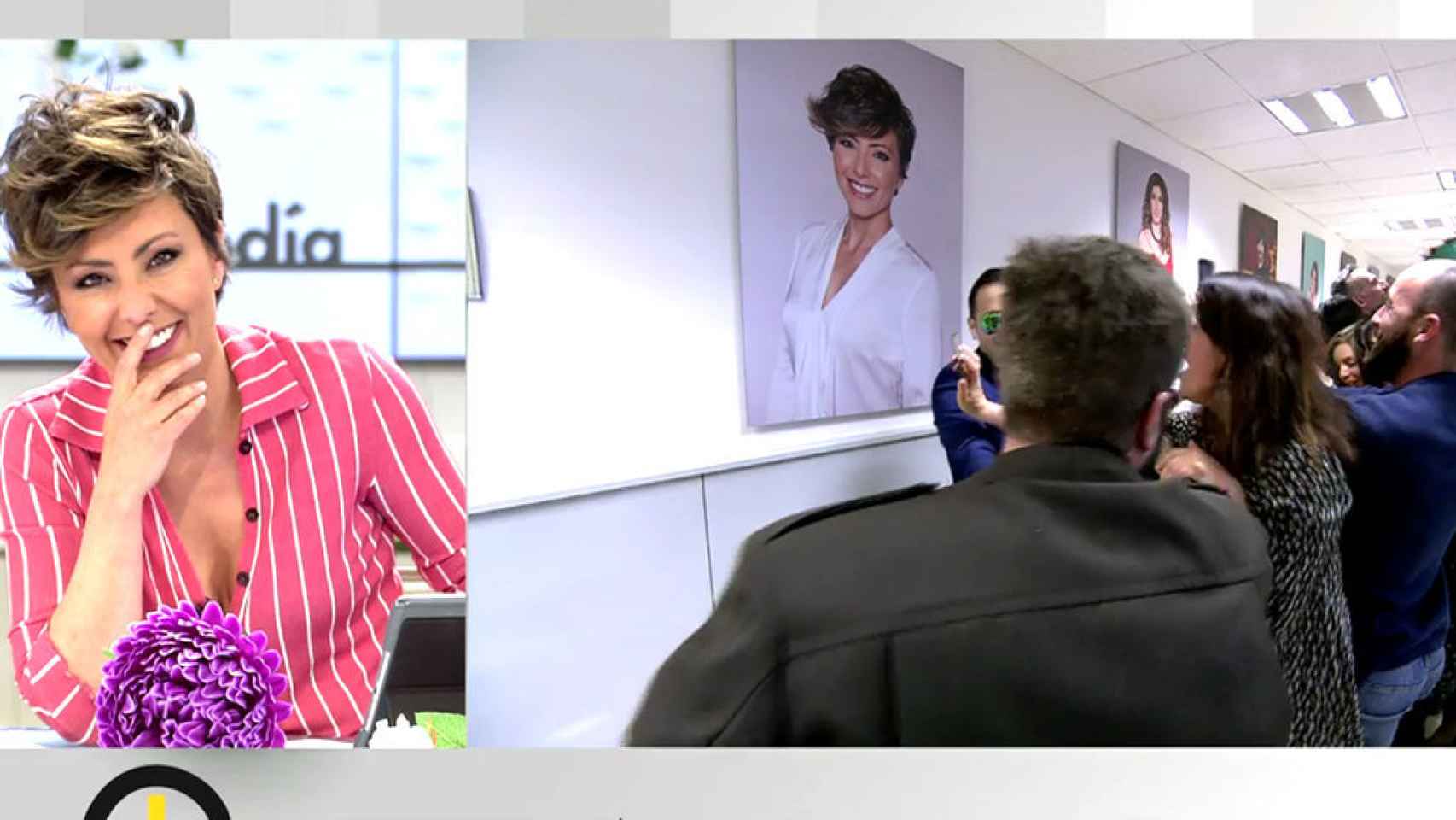 Sonsoles ya cuenta con su propia foto en el 'Pasillo de la fama' de Mediaset.