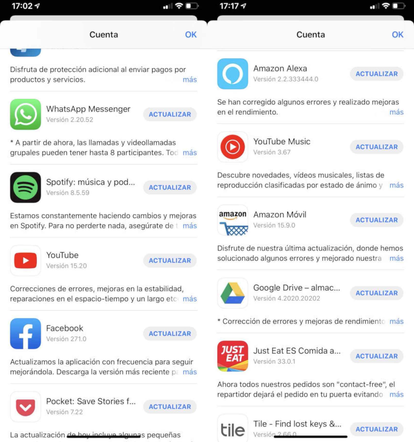 Una gran cantidad de apps de iPhone requieren actualización