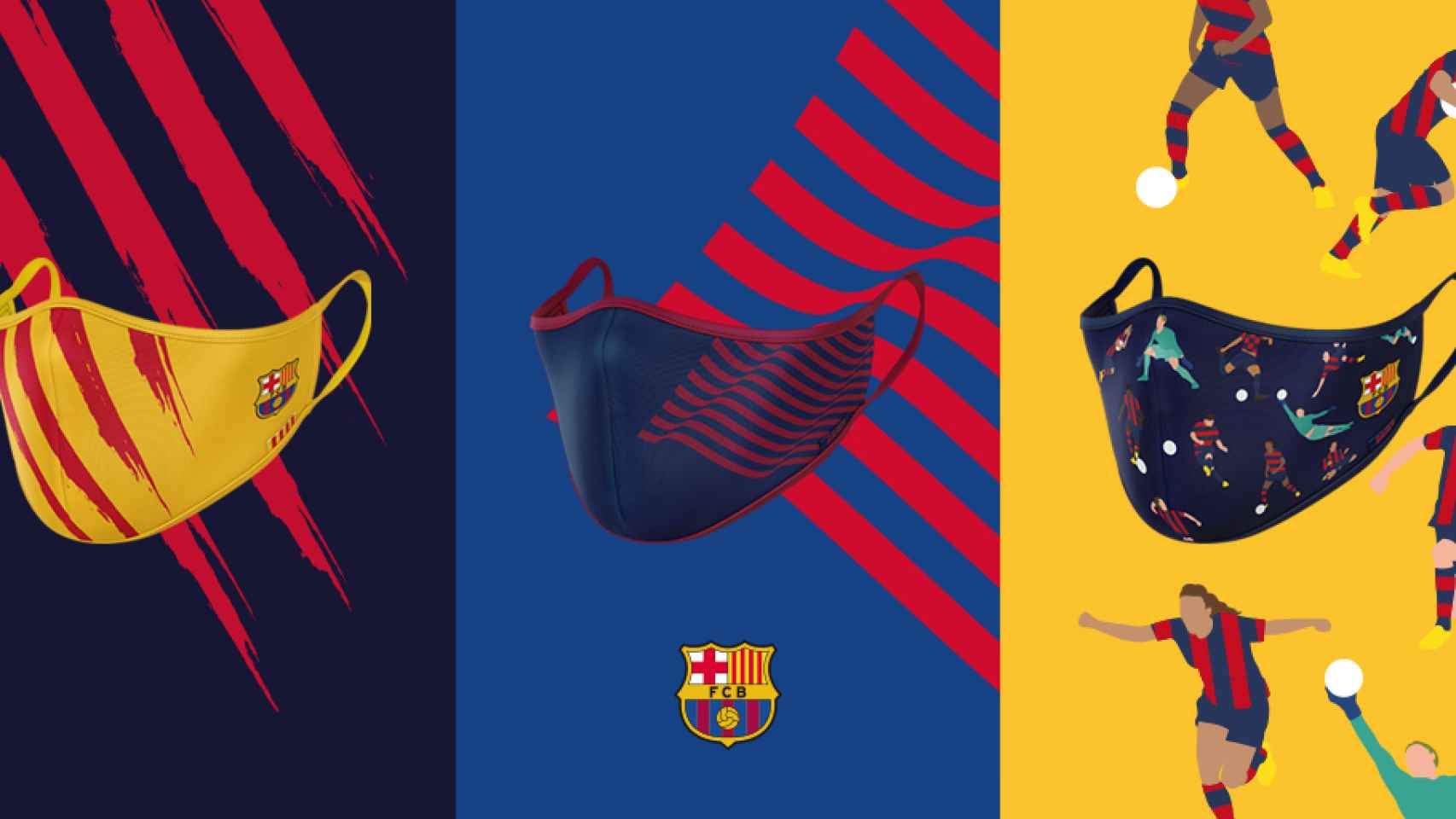 Las diferentes mascarillas que ha sacado el Barça
