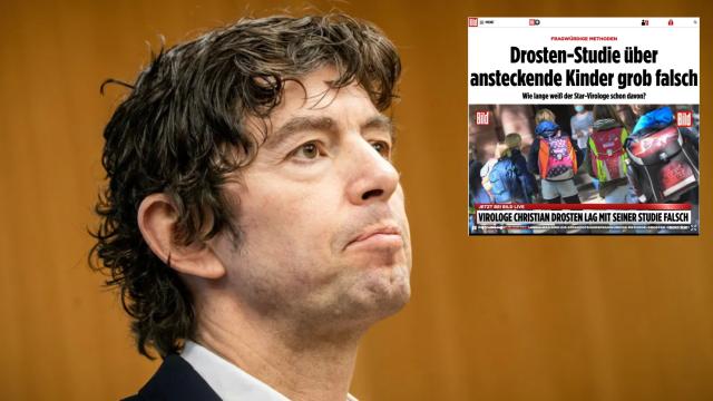 El virólogo alemán Christian Drosten y el artículo de 'Bild' que critica sus investigaciones..