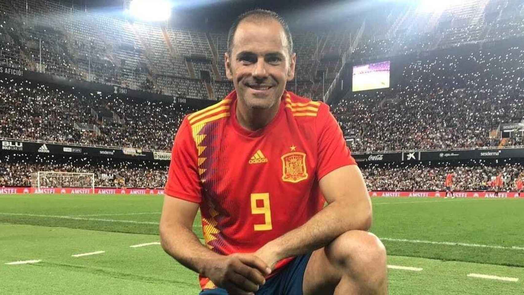 Salva Ballesta, con la camiseta de la selección española