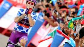 Ángel Madrazo, del Burgos BH, tras su victoria en La Vuelta 2019