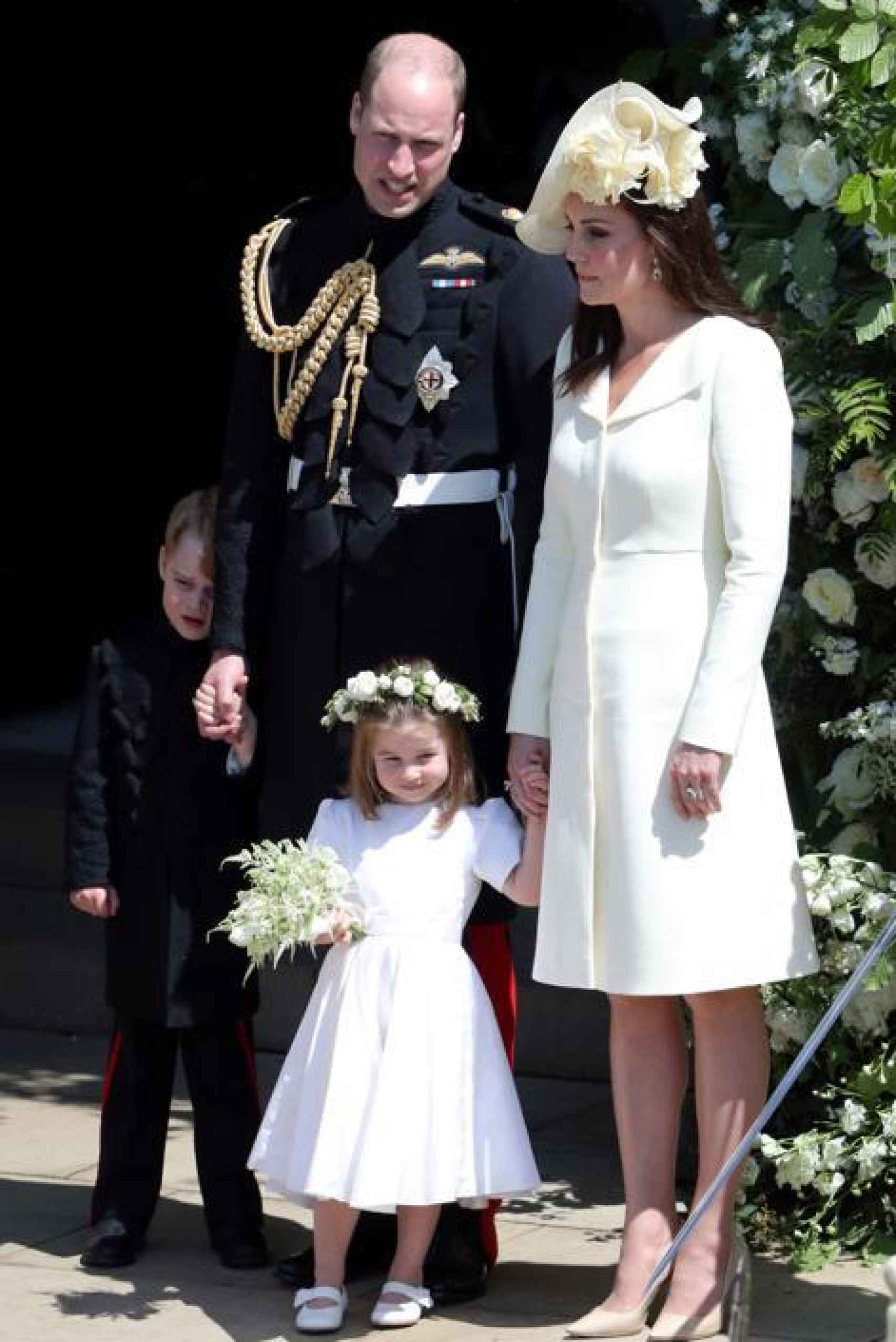 Kate Middleton junto a su hija Charlotte en la boda de Harry y Meghan.