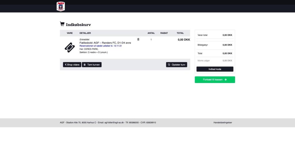 Entrada para el AGF - Randers FC