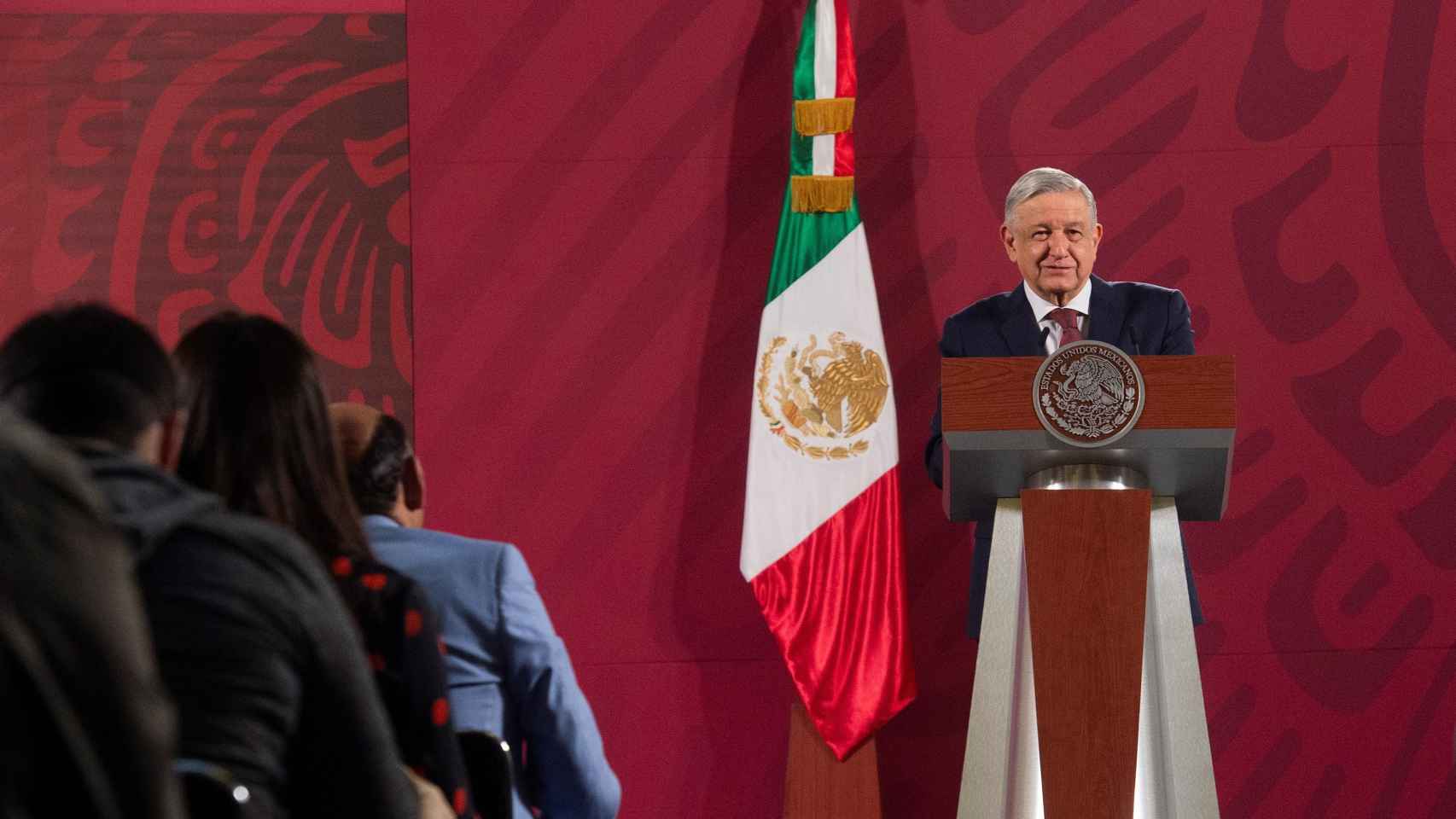 Rueda de prensa de López Obrador el pasado jueves.