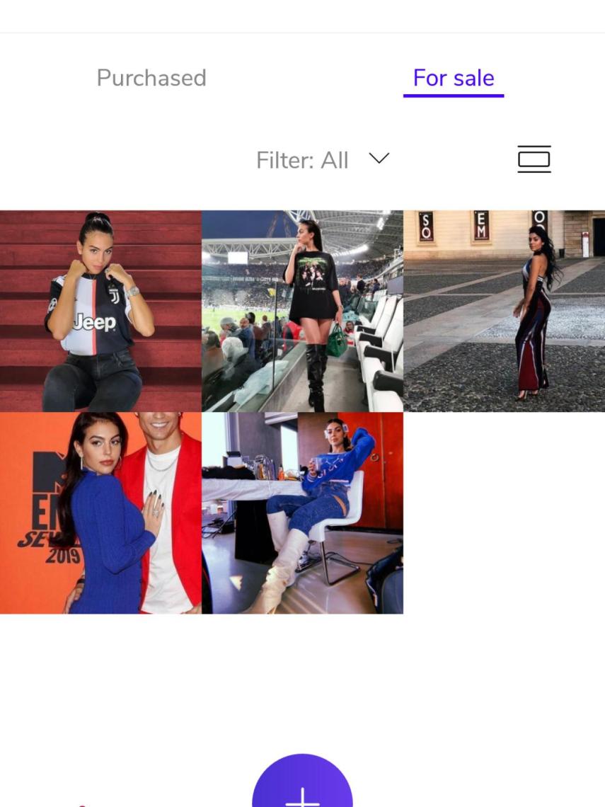 Captura de la venta de las prendas de Georgina en la aplicación.