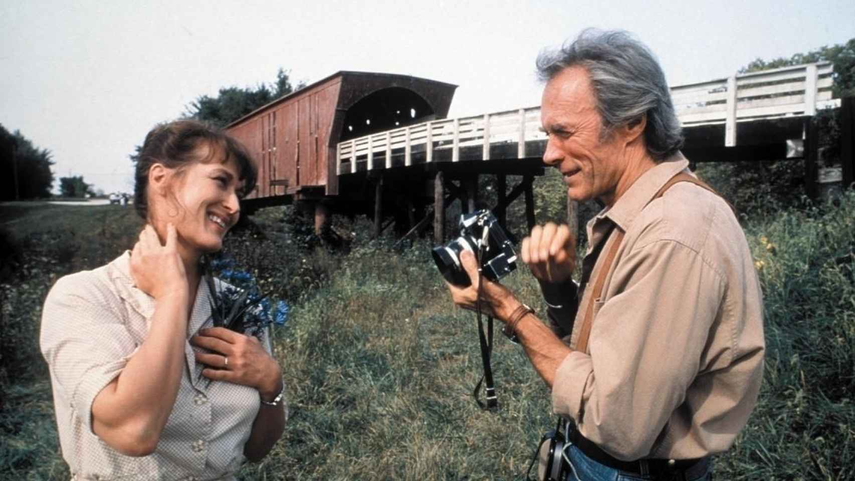 Meryl Streep y Clint Eastwood en Los puentes de Madison.