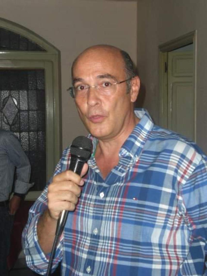 Diego Pérez de los Cobos en una cena de aniversario con sus compañeros de promoción en el Instituto Azorín.