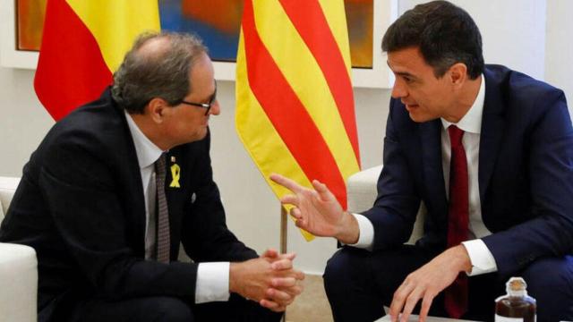 Quim Torra y Pedro Sánchez en una imagen de archivo.