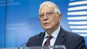 El jefe de la diplomacia de la UE, Josep Borrell, durante la rueda de prensa de este viernes