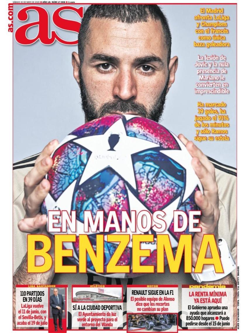 La portada del diario AS (30/05/2020)