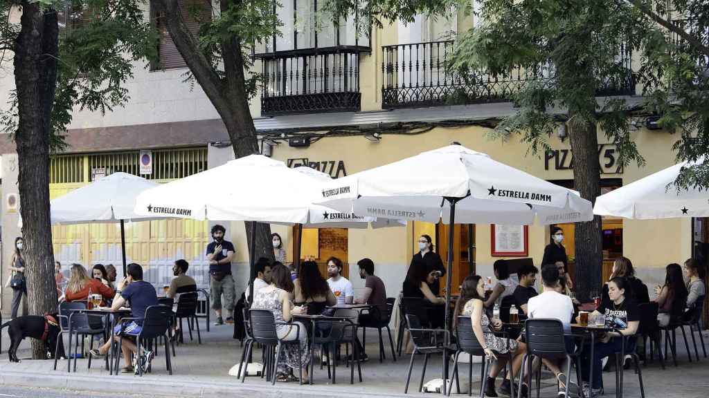 Unas terrazas de Madrid abiertas al público.