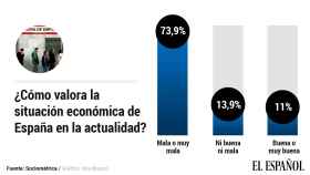 Gráfico del sondeo sobre la percepción de la situación económica.