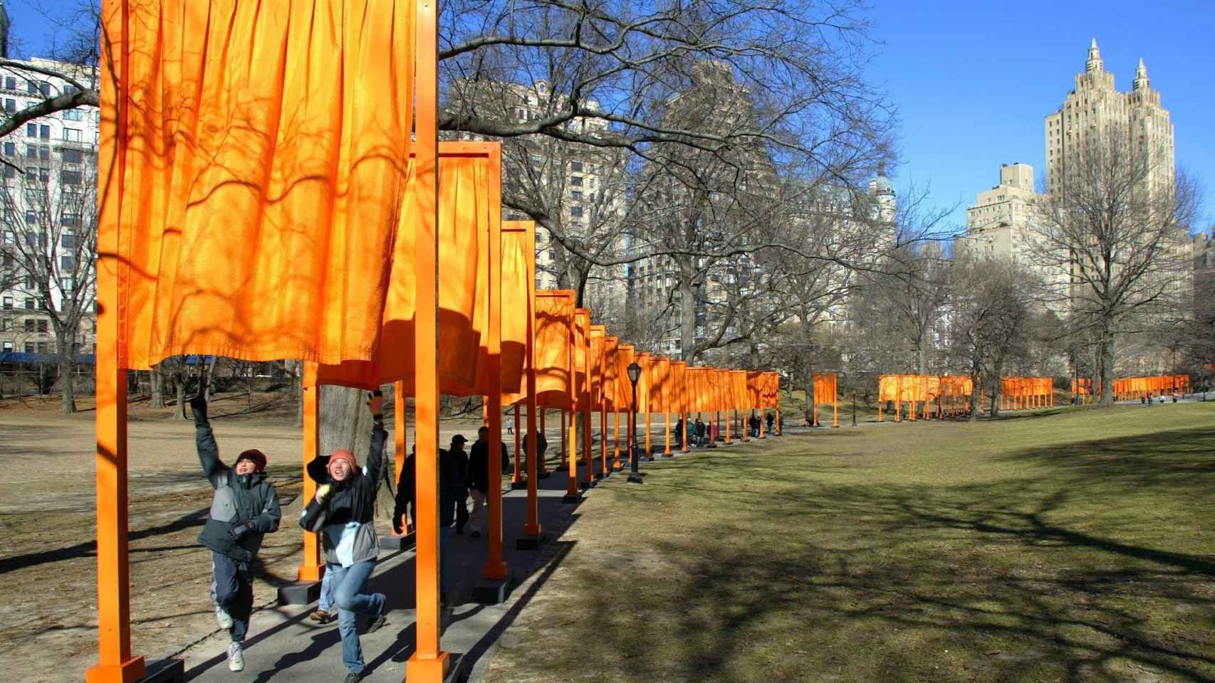 Imagen del proyecto de Christo en Central Park en 2005.