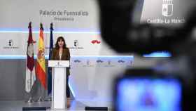 Rueda de prensa de la portavoz del Gobierno regional, Blanca Fernández (JCCM)