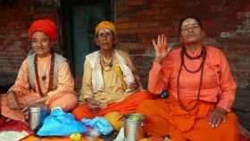 Tres mujeres nepalíes.