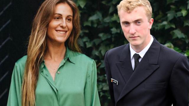 Victoria Ortiz junto a Joaquín de Bélgica, en un montaje de Jaleos.