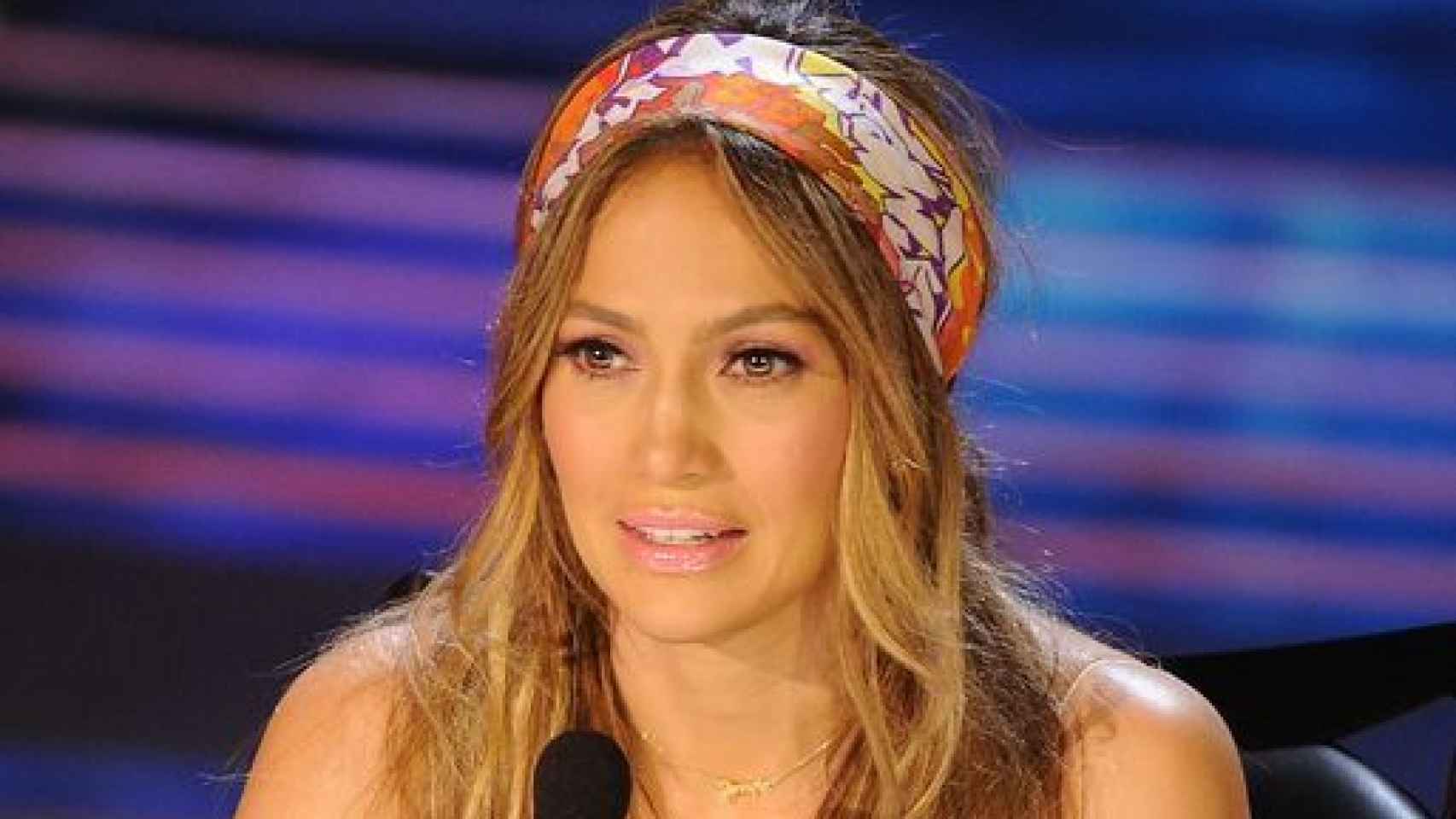 Jennifer López en 'American Idol' con bandana.