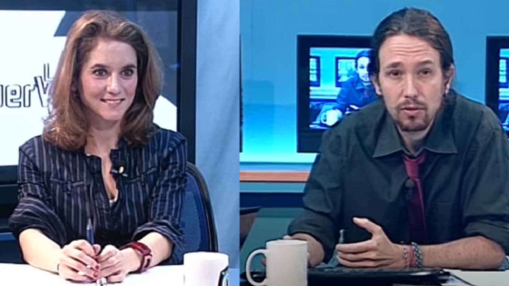 Isabel Díaz Ayuso y Pablo Iglesias en 'La Tuerka'