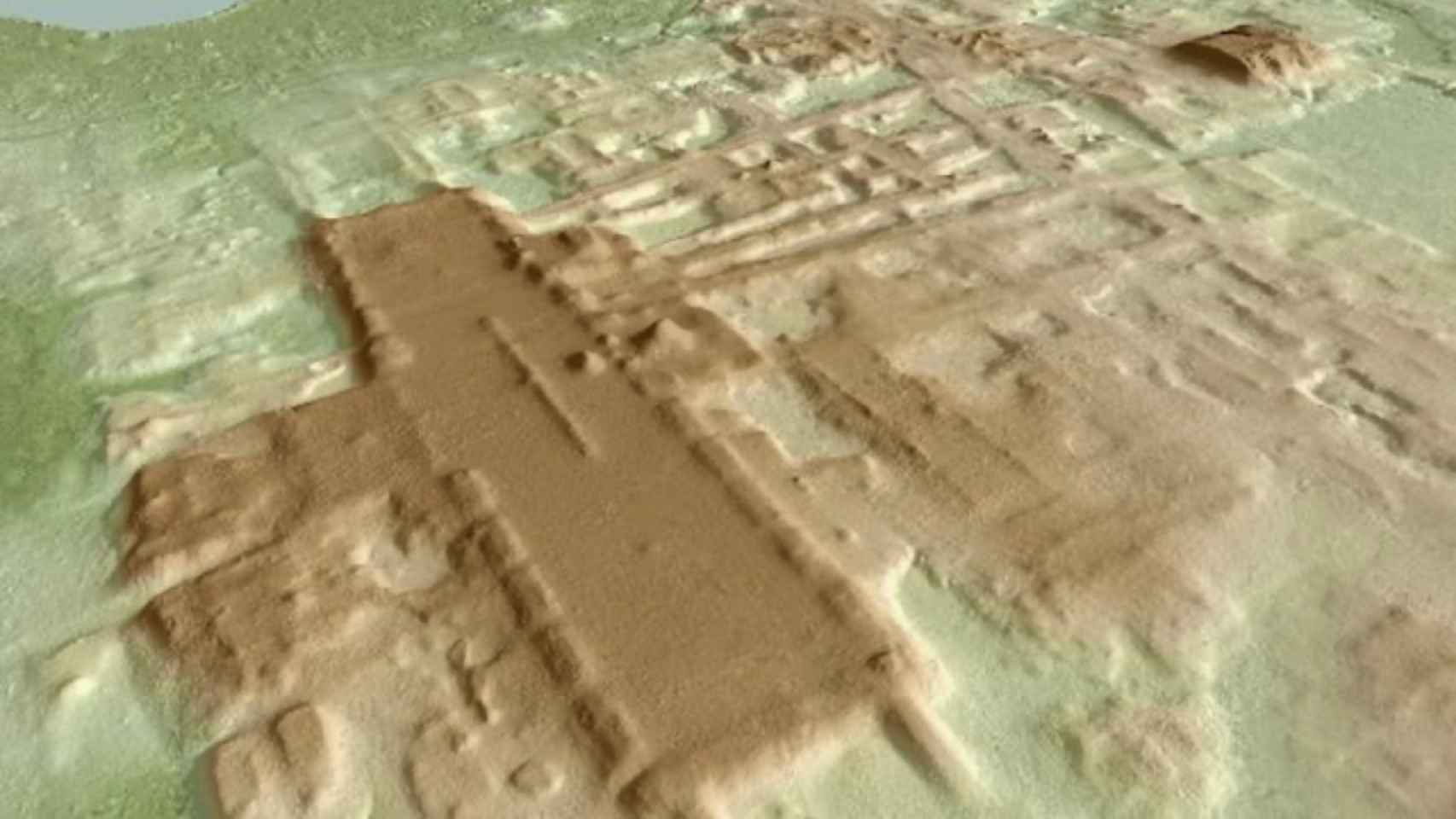 Imagen 3D del sitio de Aguada Fénix.