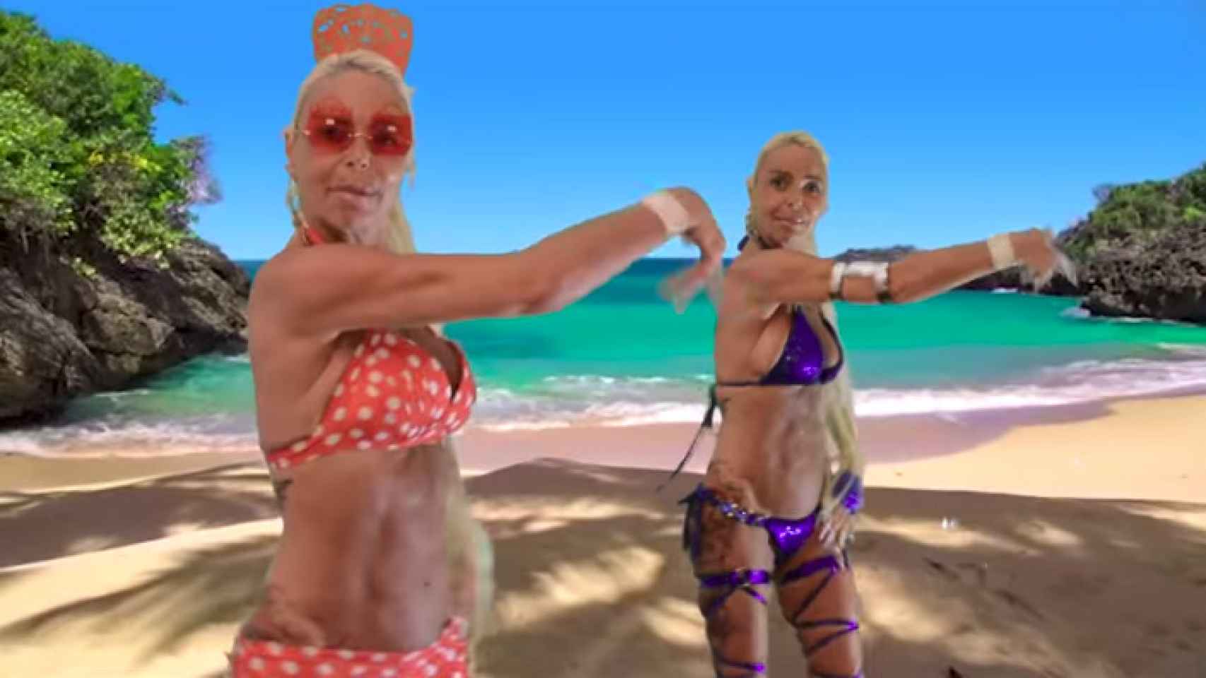 A falta de una, dos Leticia Sabater aparecen en el videoclip