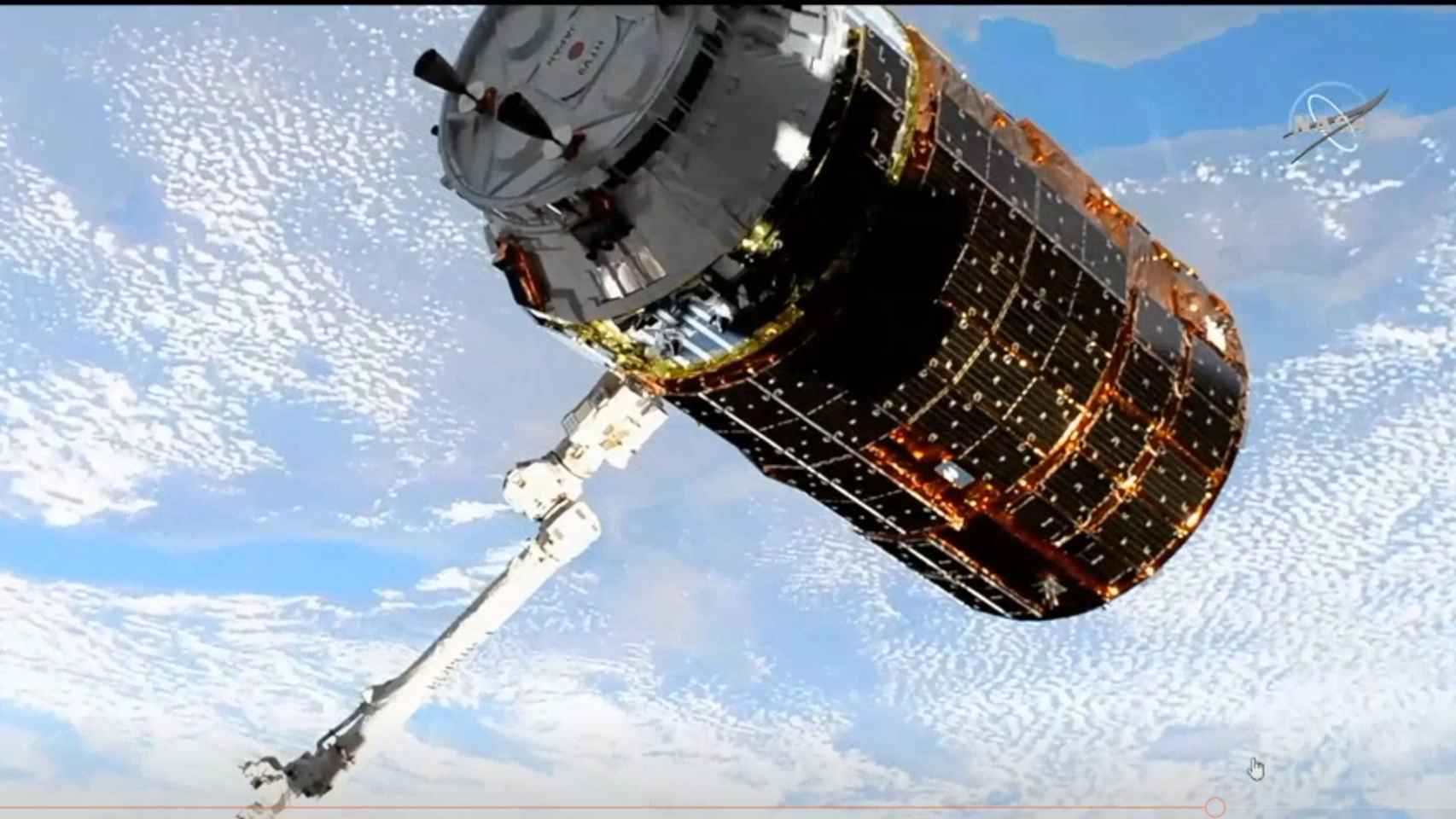 Cápsula acoplada en la ISS