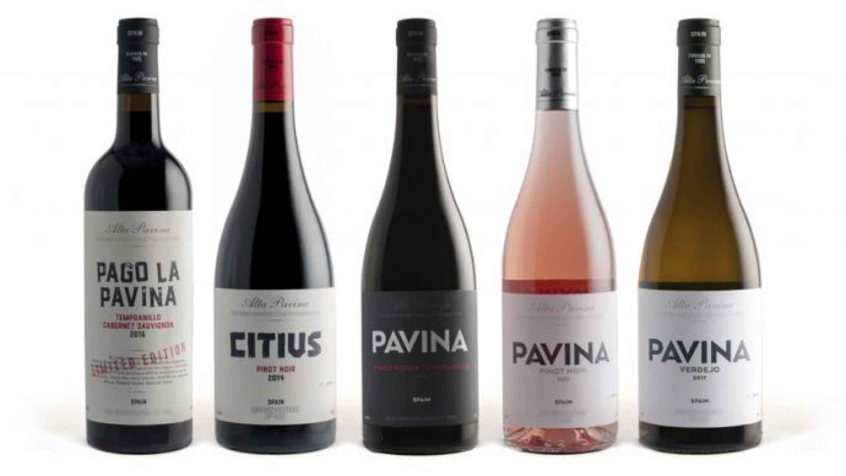 Toda la gama de vinos de Alta Pavina.