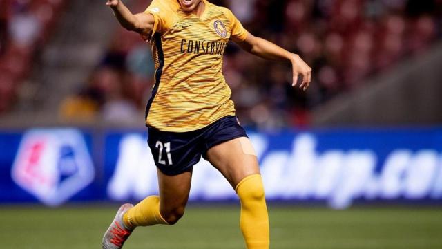 La futbolista gallega Vero Boquete, durante un partido de los Utah Royals FC. Foto: Instagram (@utahroyalsfc)