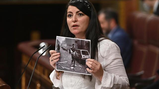 La secretaria general de Vox en el Congreso de los Diputados, Macarena Olona, este jueves.