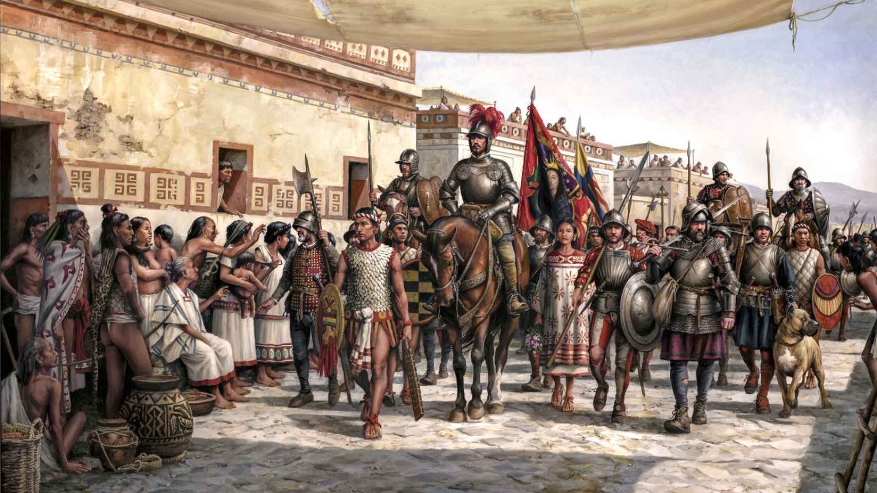 La entrada de Hernán Cortés en México.
