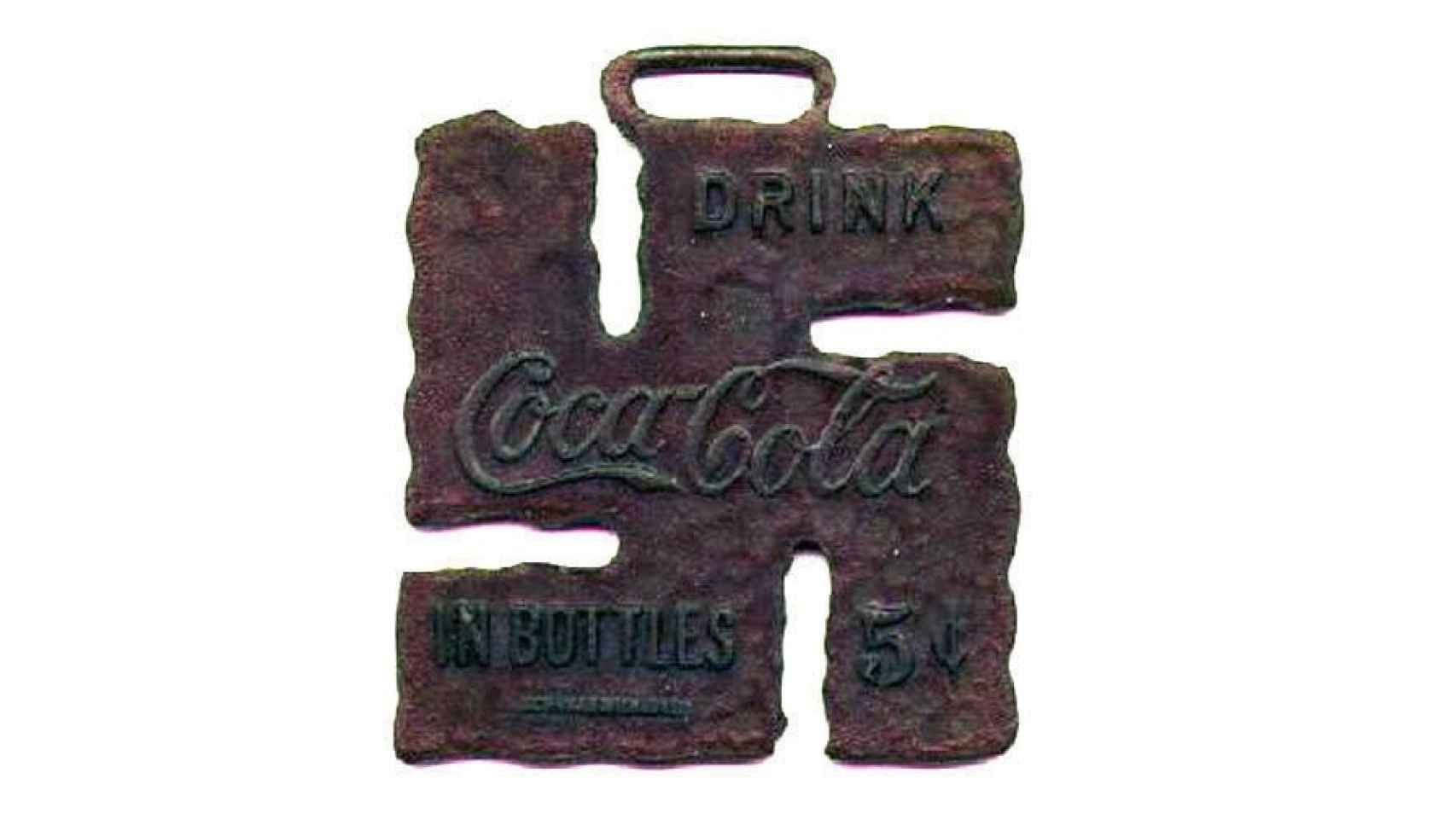 Esvástica como imagen de publicidad de Coca Cola