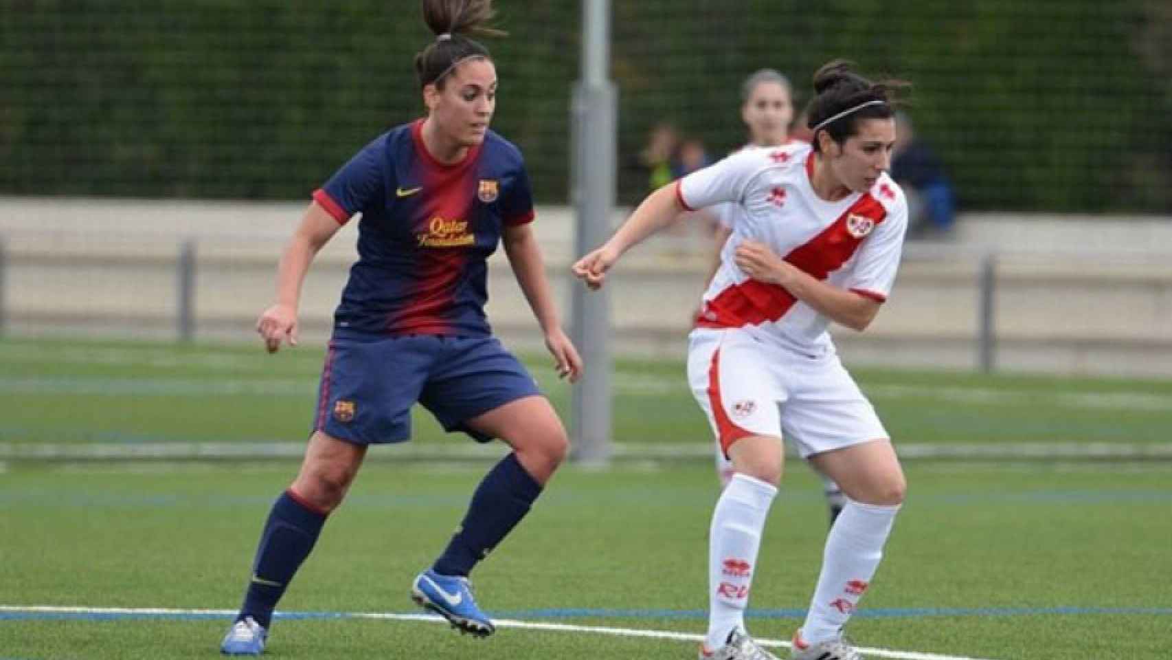 Laura Gutiérrez, durante un partido con el Barcelona