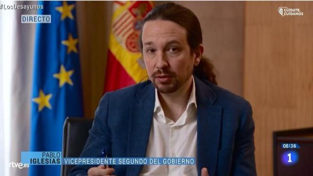 Pablo Iglesias, vicepresidente segundo del Gobierno, en 'Los Desayunos de TVE'.