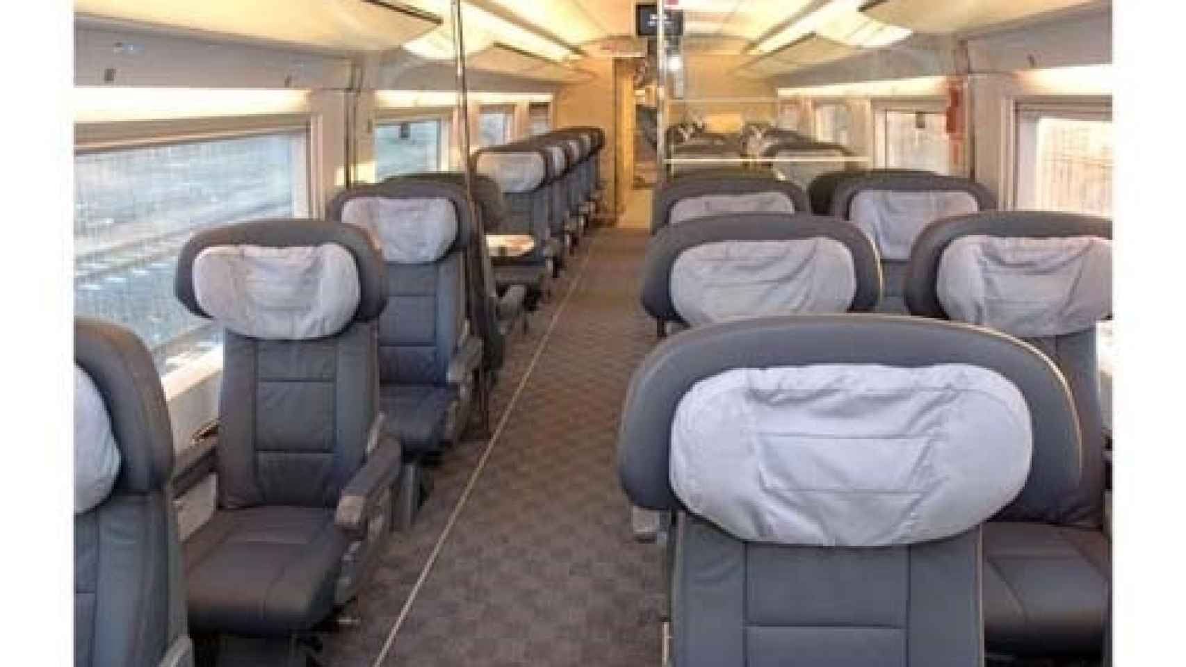 Interior de una tren AVE.