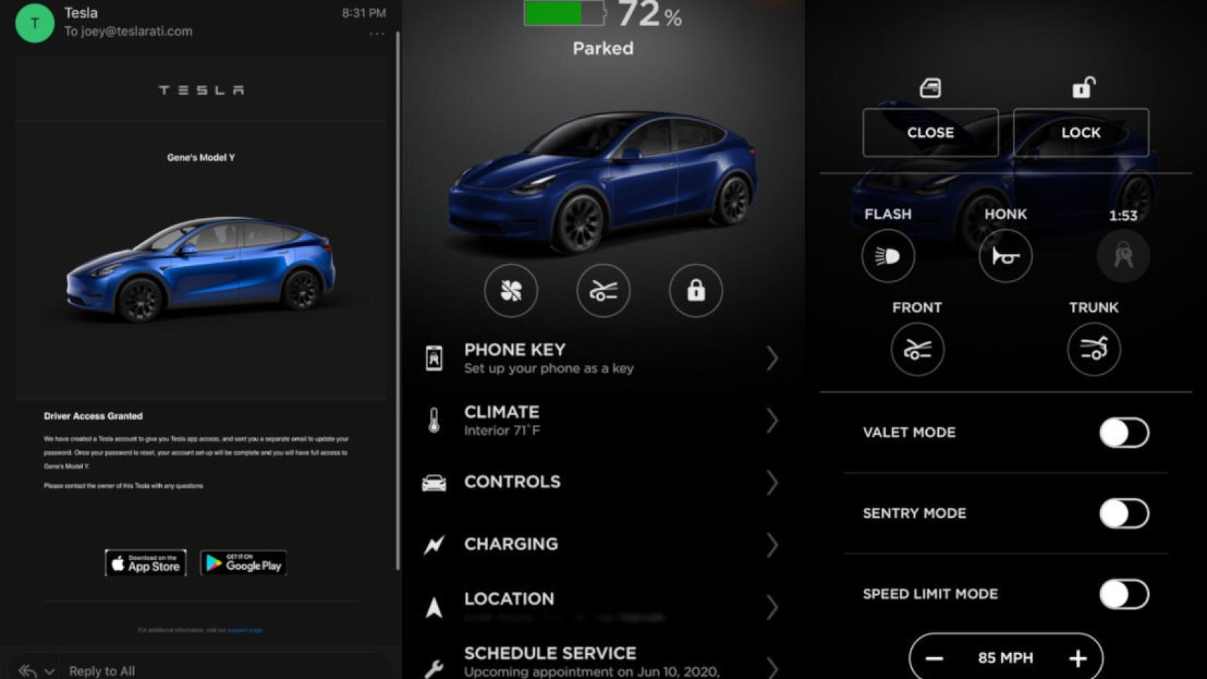 Proceso para recibir un Tesla y configurarlo desde la app