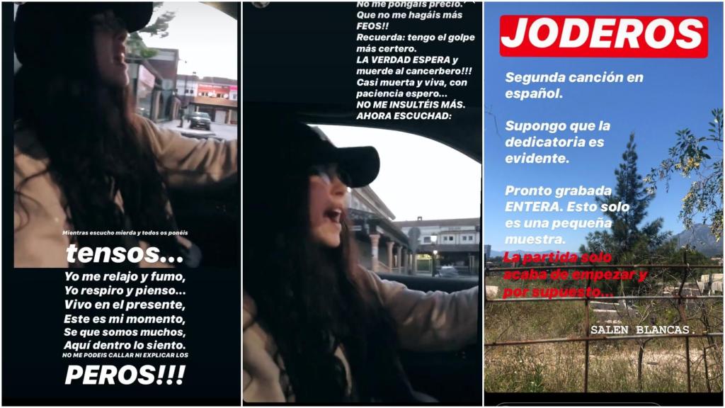 Carlota Prado rapeando su nueva canción.