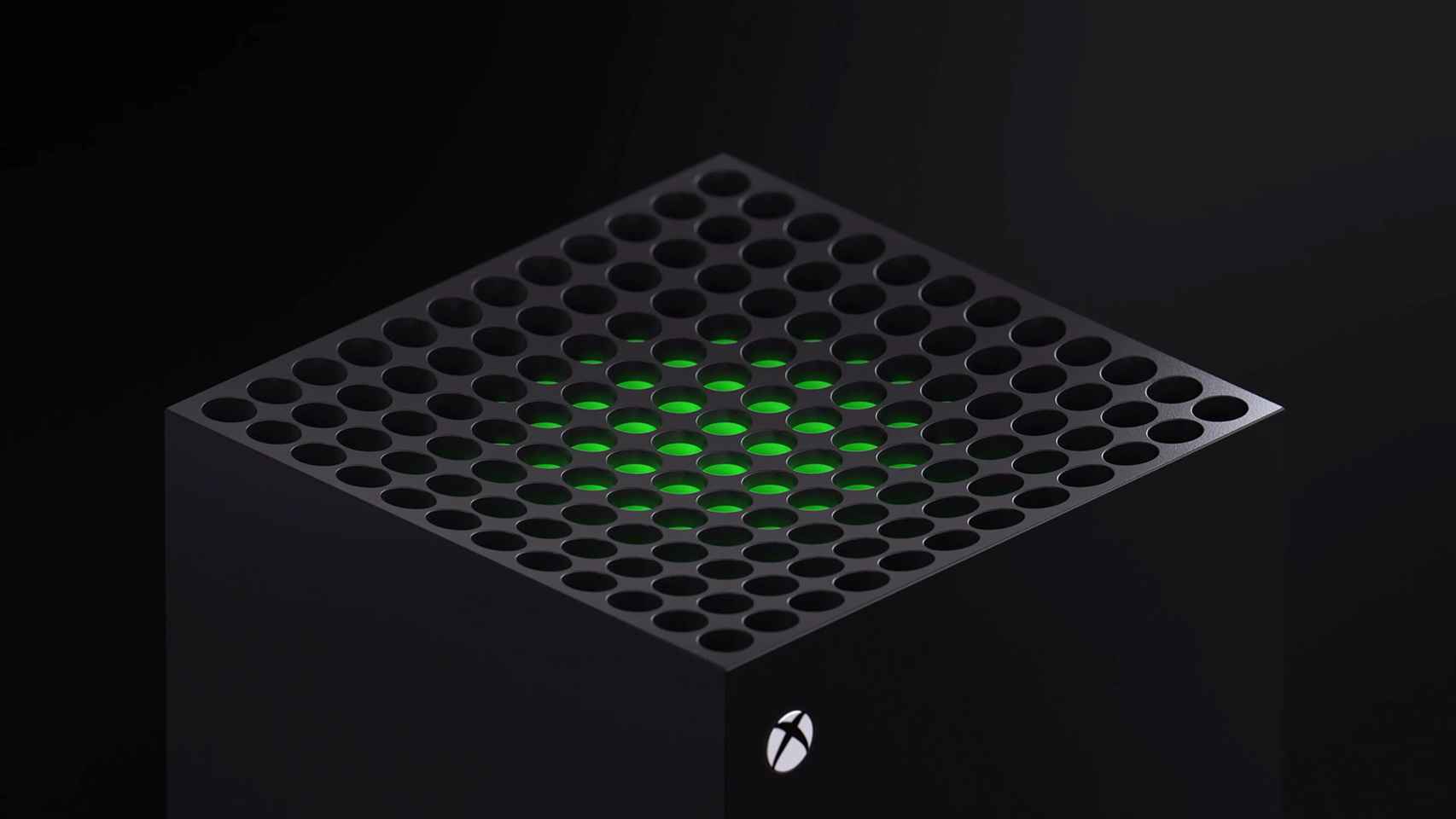 Parte superior de una Xbox Series X.