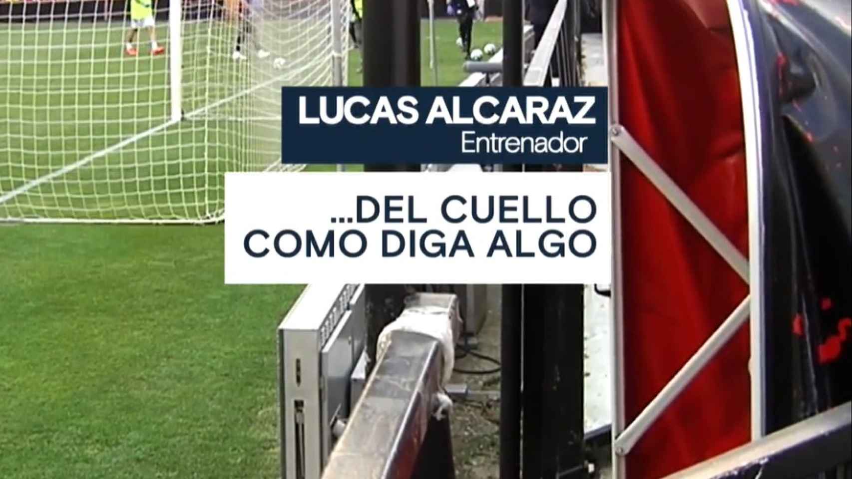Captura de la rajada de Lucas Alcaraz, captada por Deportes Cuatro, tras el Rayo Vallecano - Albacete
