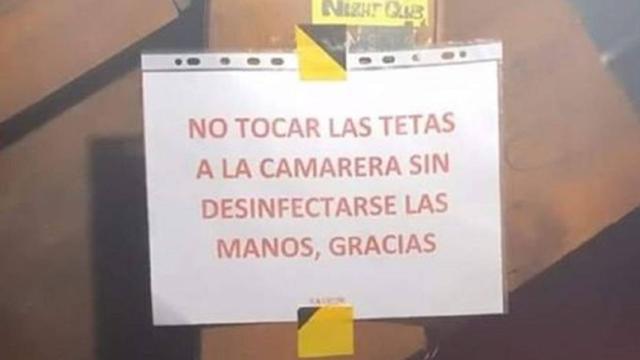 El polémico mensaje de un bar de Gijón.