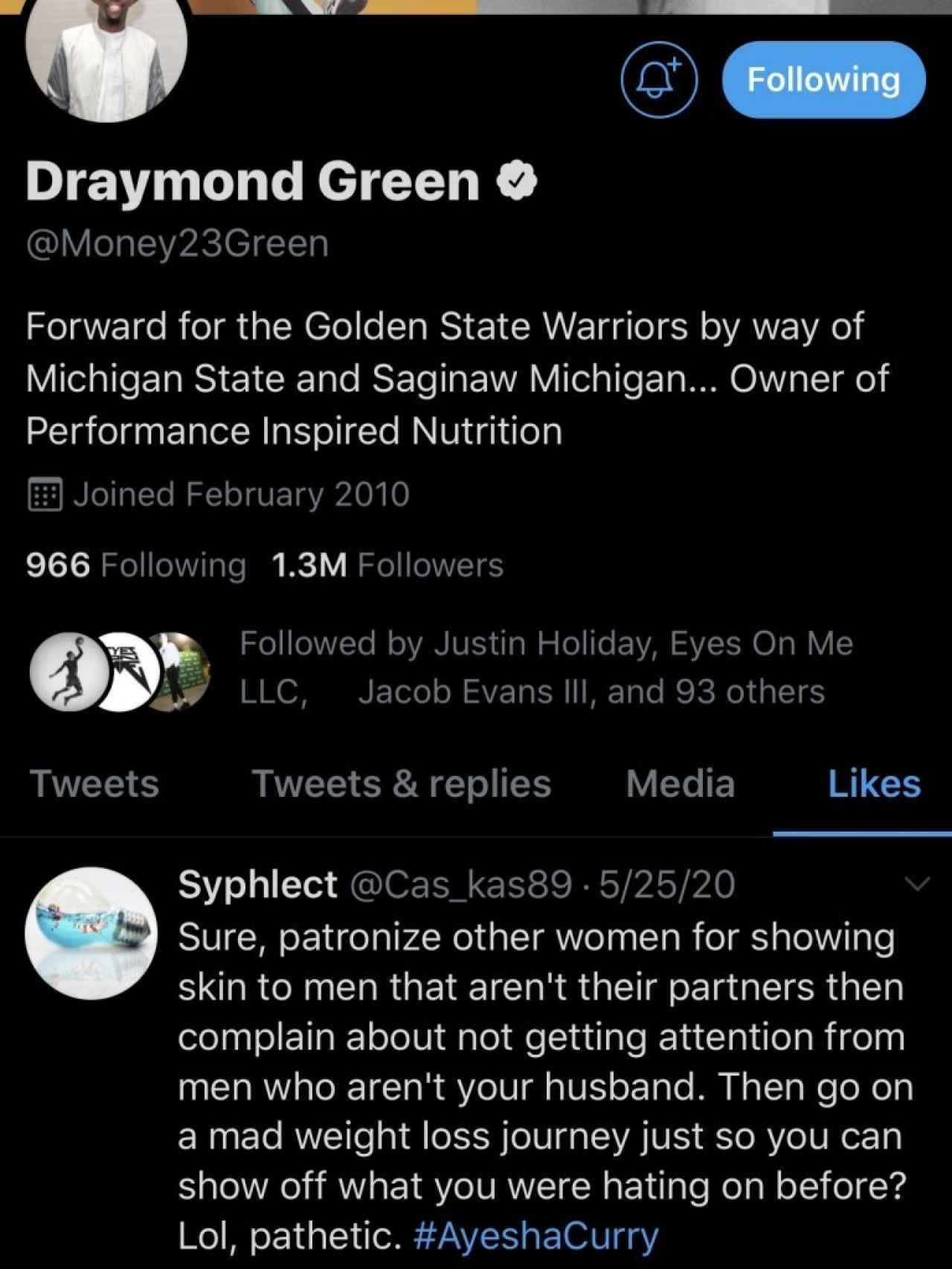 Draymond Green y su 'Me gusta'