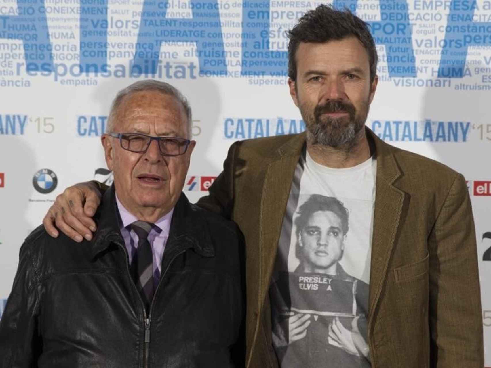 Amado Donés junto a su hijo Pau en la gala Català de l'any en el año 2016.