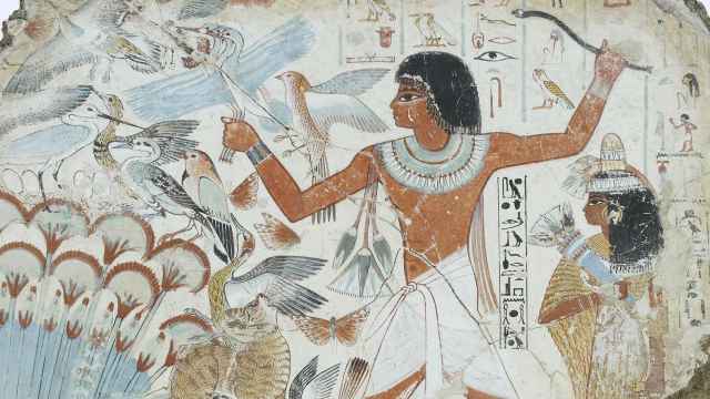 Fragmento de una pintura hallada en la tumba de Nebamun.