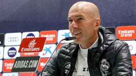 Zinedine Zidane, durante la rueda de prensa previa al partido frente al Eibar