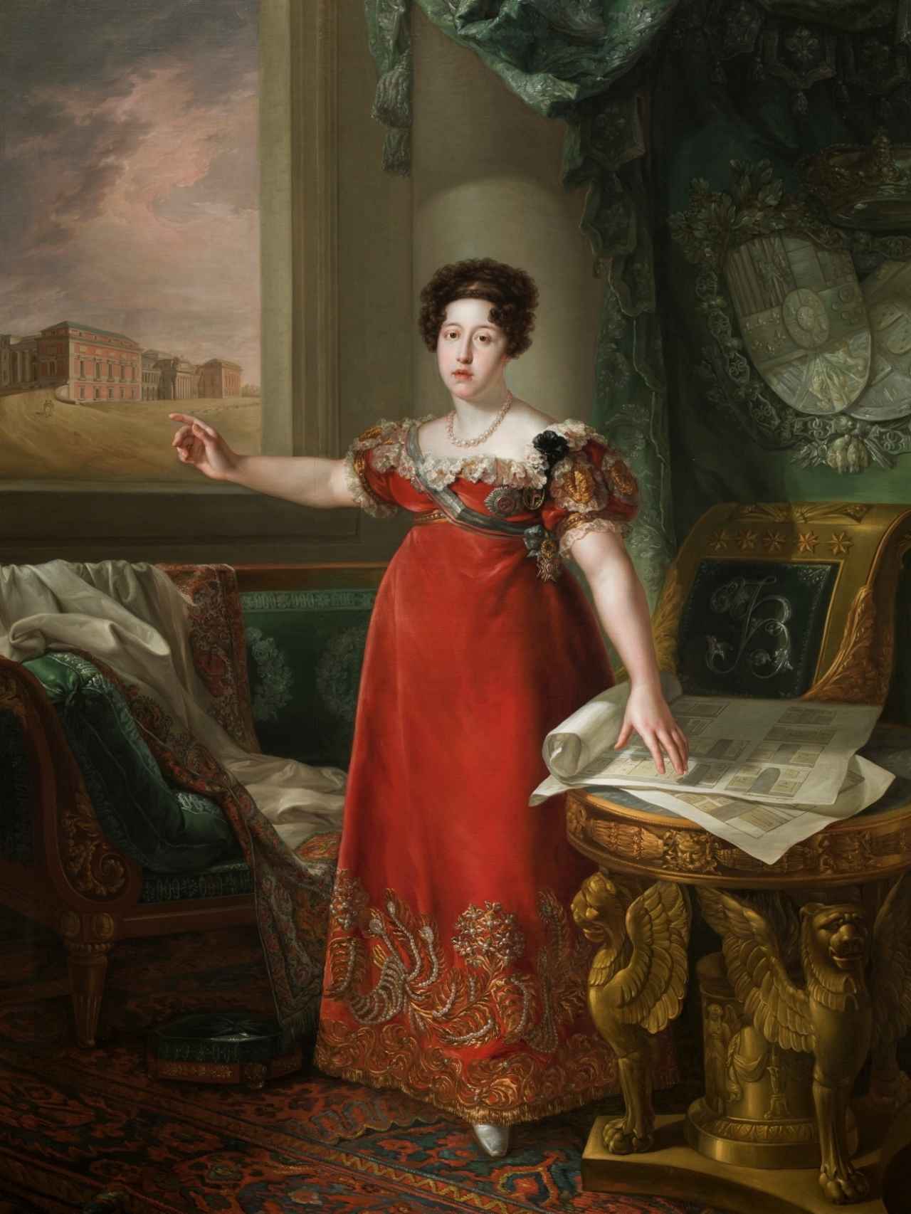'María Isabel de Braganza como fundadora del Museo del Prado', por Bernardo López.