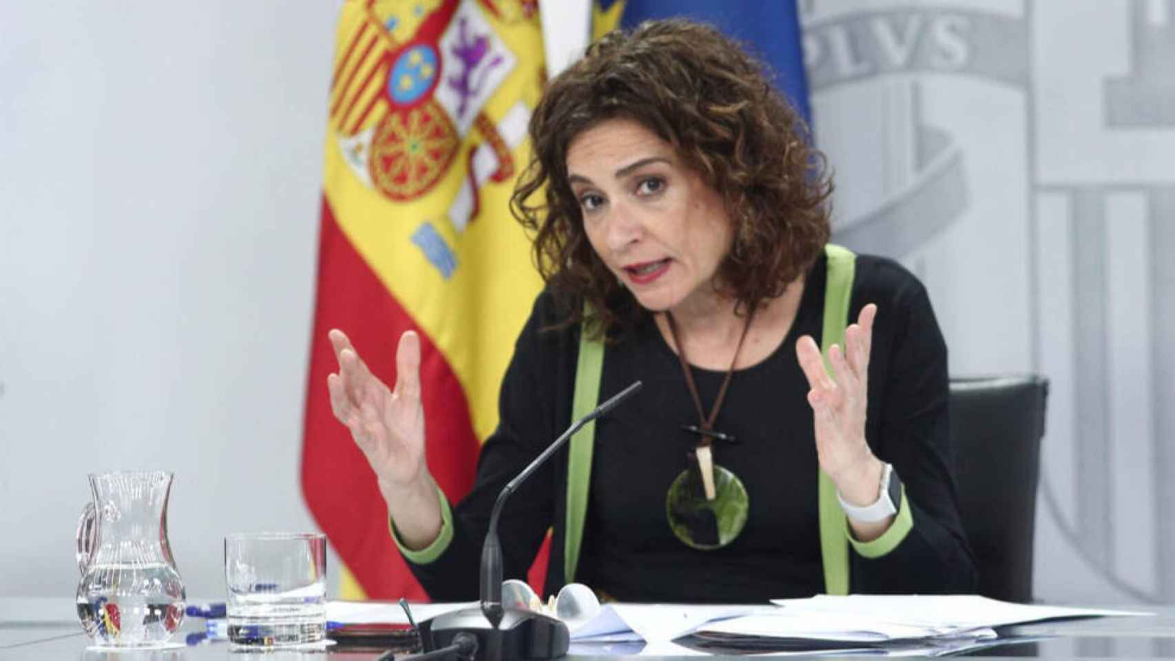 María Jesús Montero, este martes en rueda de prensa. Foto: EP