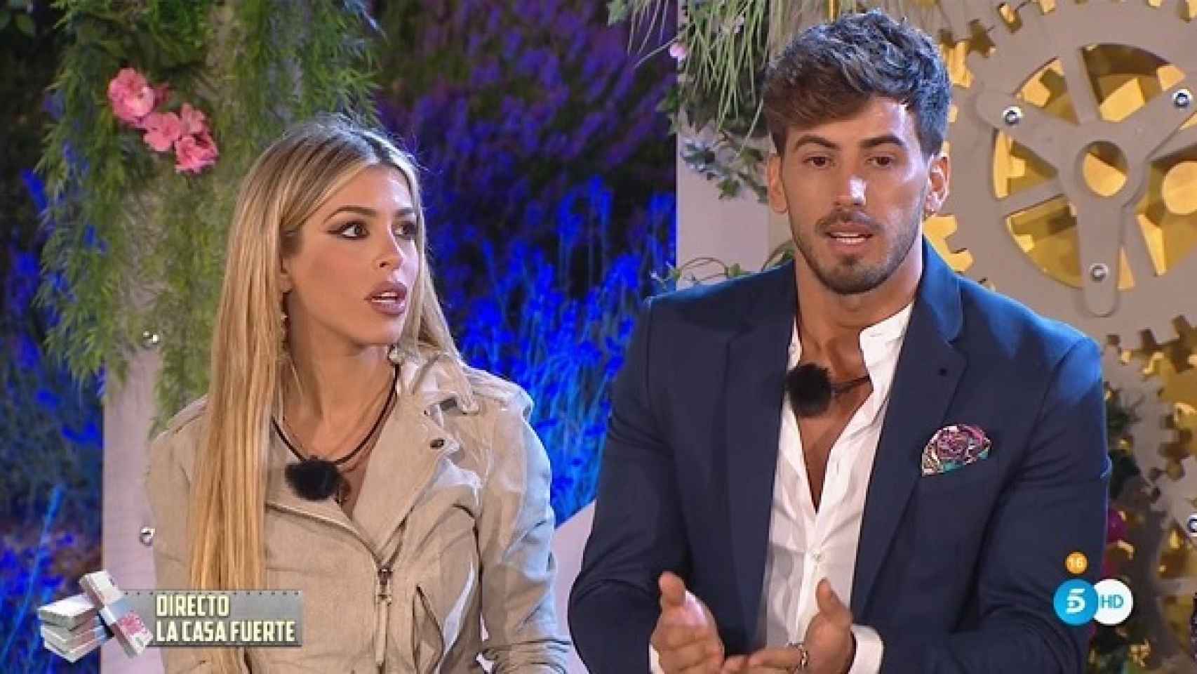 Oriana Marzoli e Iván González en 'La casa fuerte' (Telecinco)