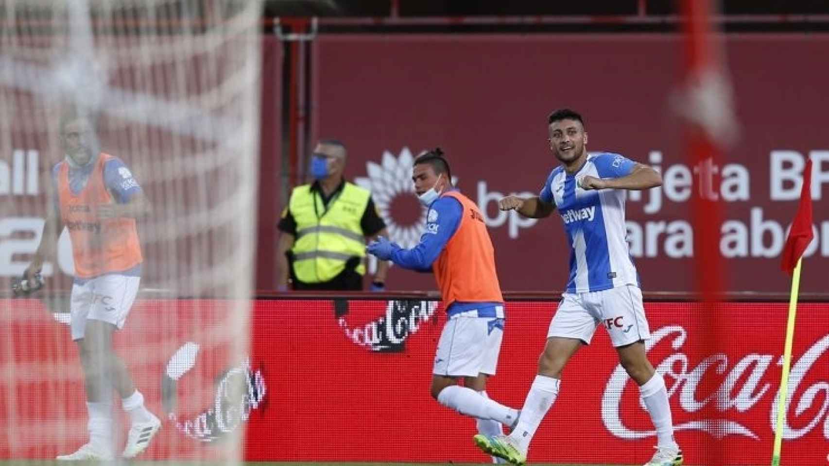 Óscar Rodríguez celebra el gol del empate en el Mallorca - Leganés