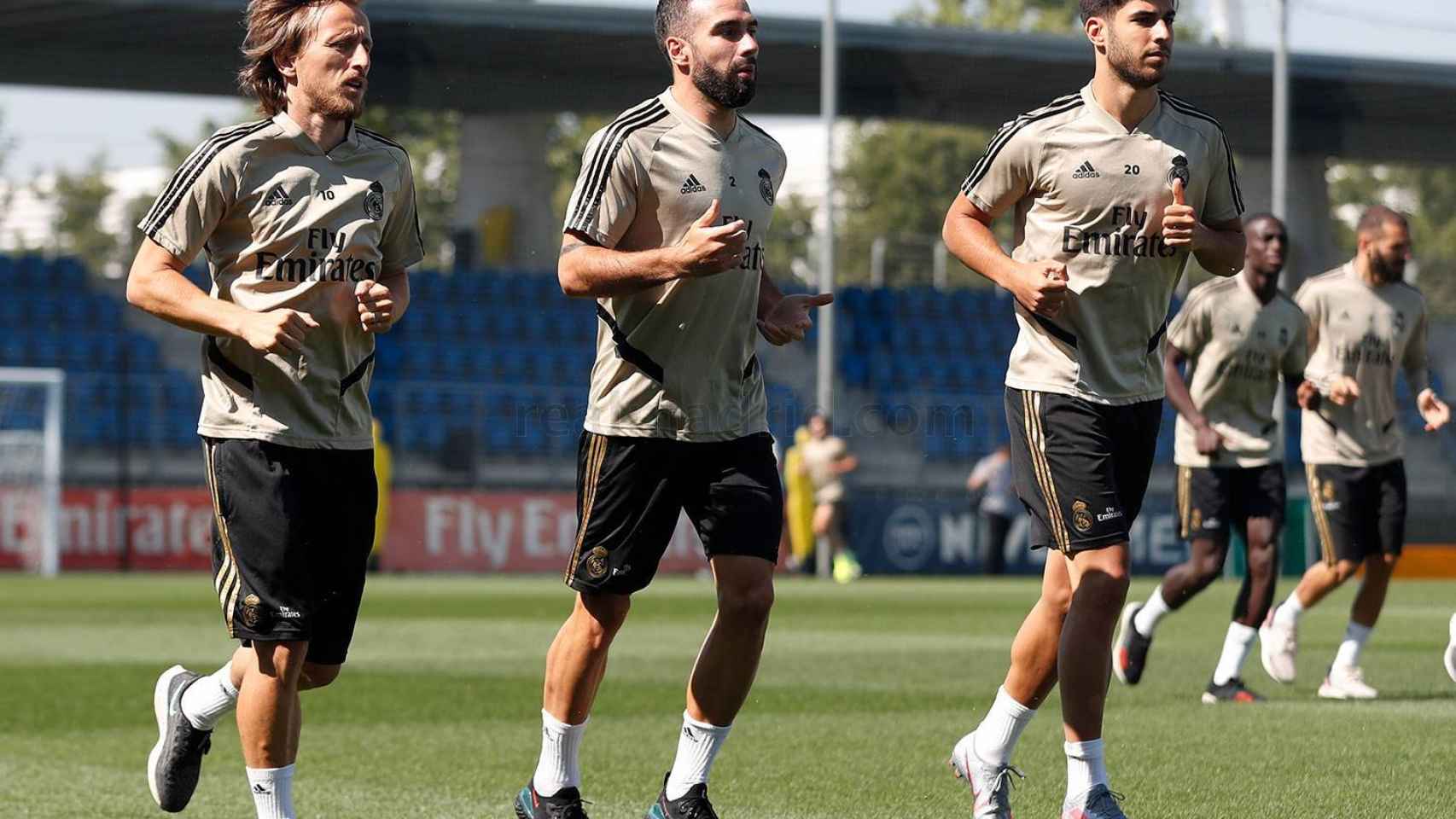 Entrenamiento del Real Madrid en Valdebebas