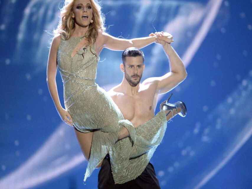 Edurne y Giuseppe di Bella en Eurovisión 2015.